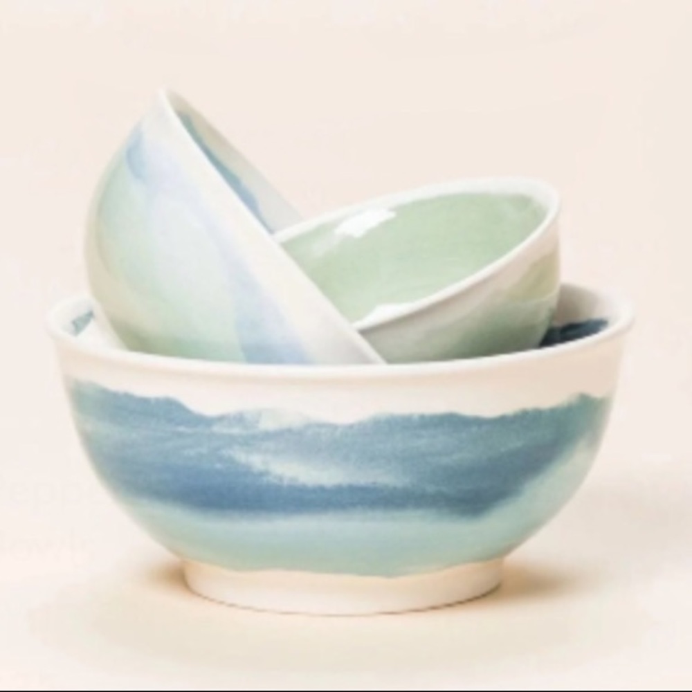 Pepper + Vetiver set of 3 nesting bowls Causebox
